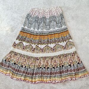 Bohemian Multicolor Maxi Skirt